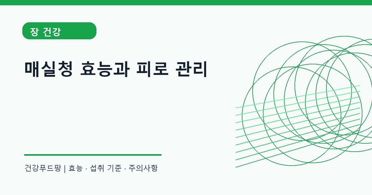 매실청 생활 건강 정보 대표 이미지
