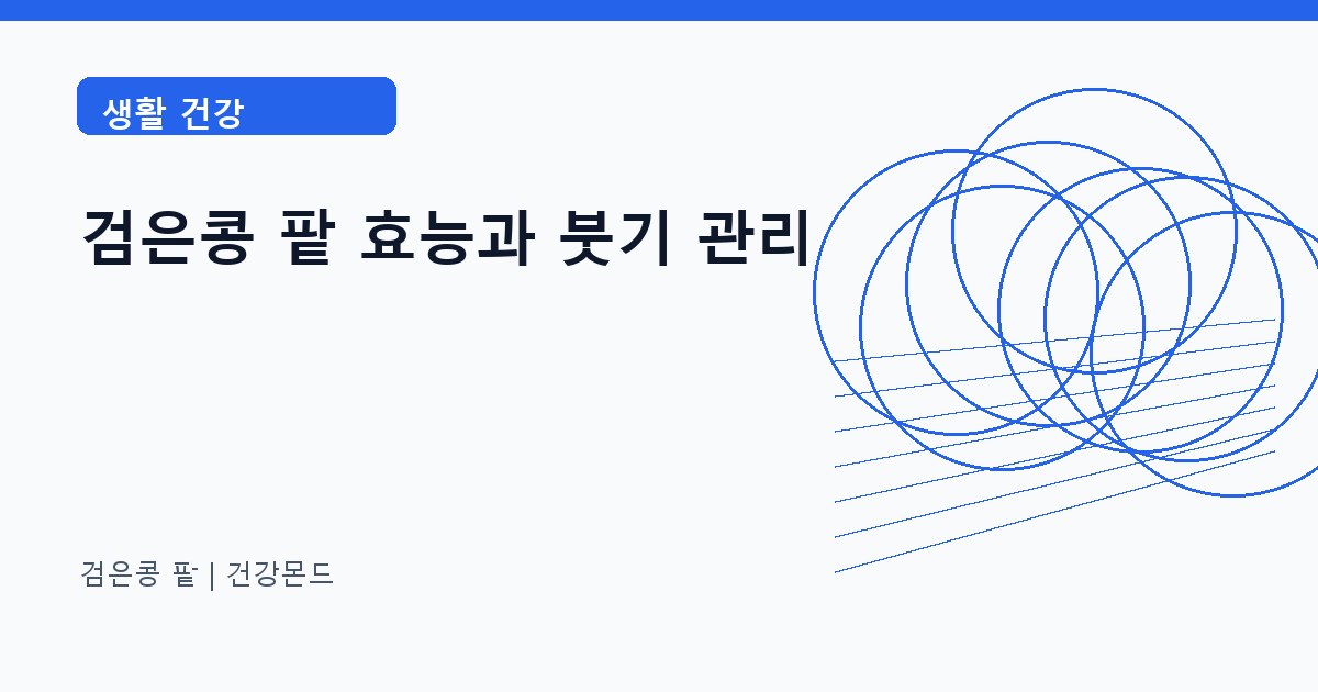 검은콩 팥 생활 건강 정보 대표 이미지