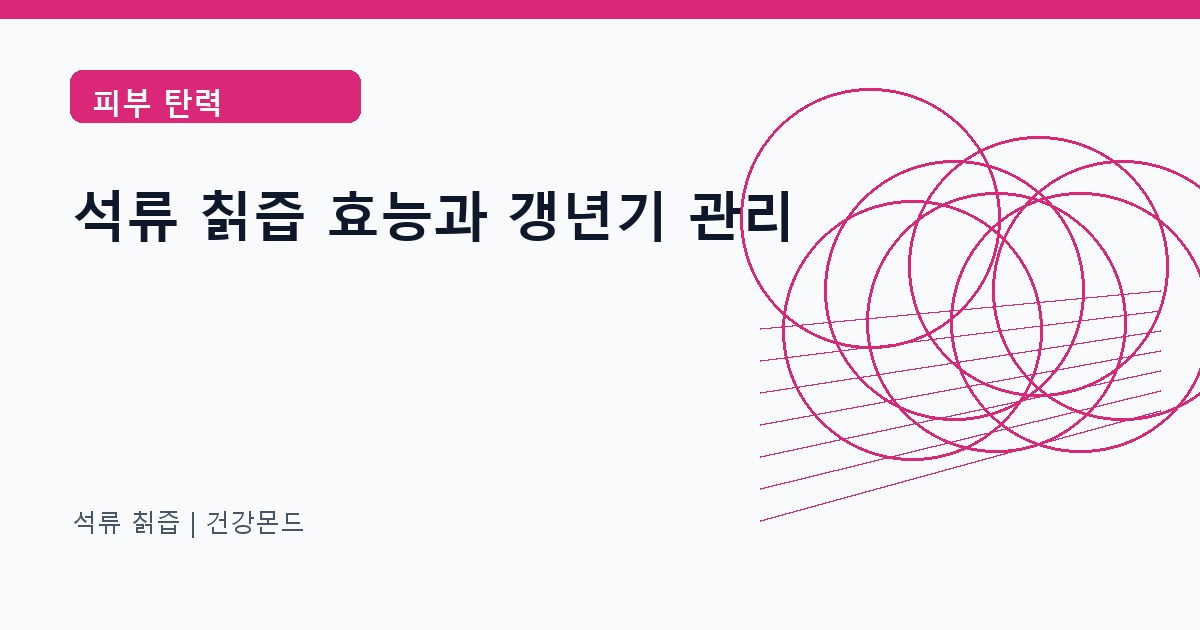 석류 칡즙 피부 탄력 정보 대표 이미지