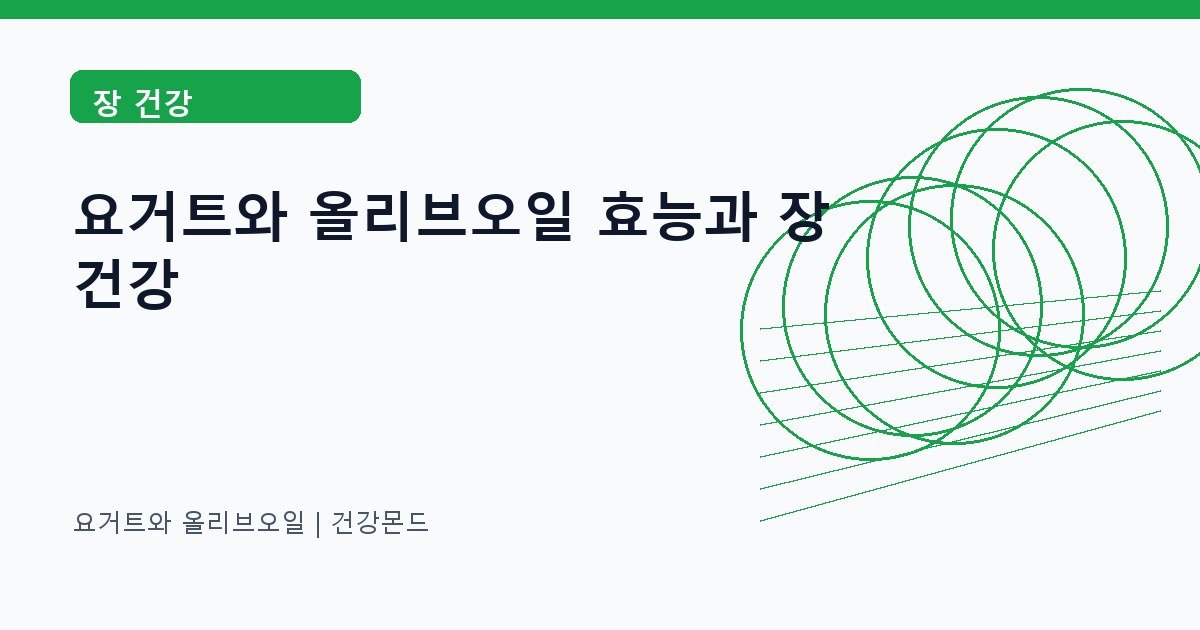 요거트와 올리브오일 장 건강 정보 대표 이미지