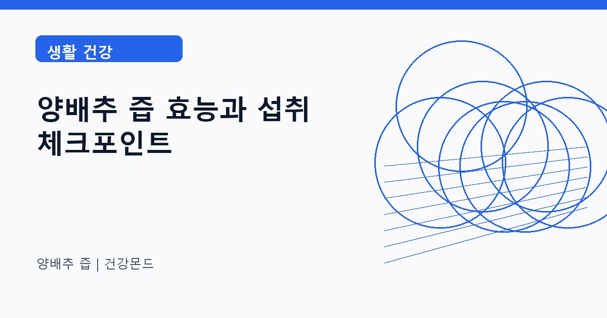 양배추 즙 생활 건강 정보 대표 이미지