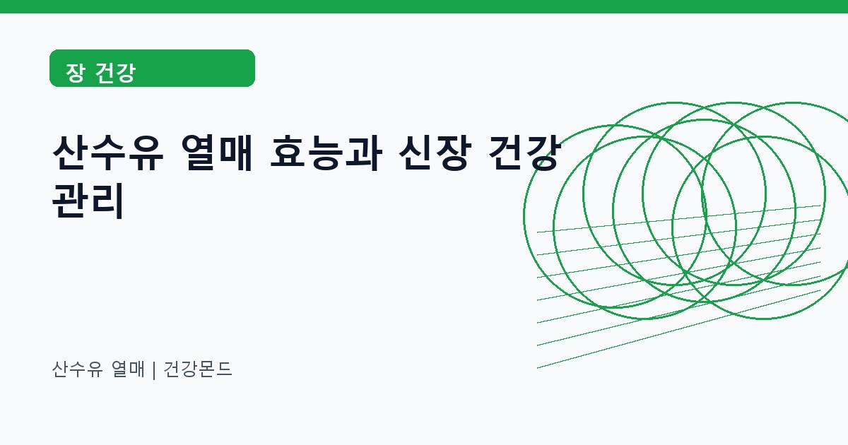 산수유 열매 장 건강 정보 대표 이미지