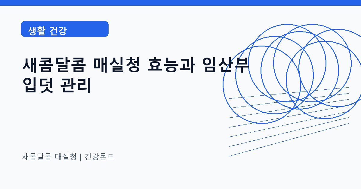 새콤달콤 매실청 생활 건강 정보 대표 이미지