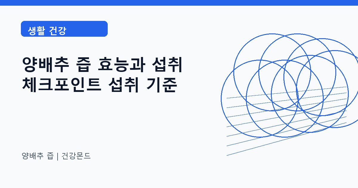 양배추 즙 생활 건강 정보 대표 이미지