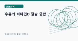 우유와 비타민D 칼슘 관절과 뼈 정보 대표 이미지