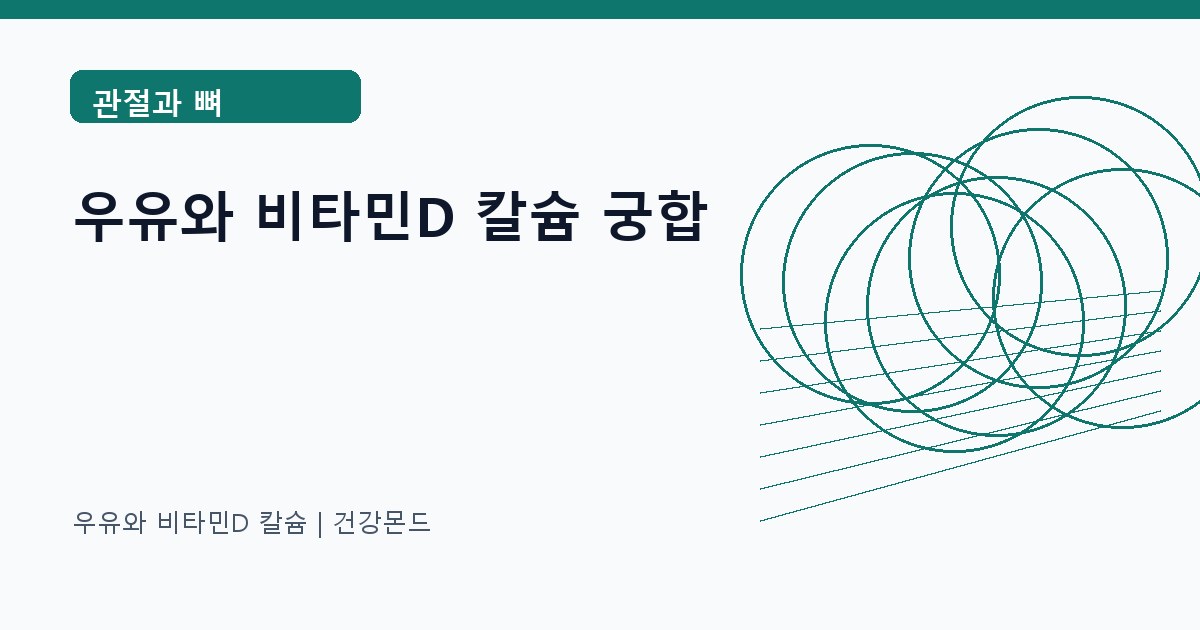 우유와 비타민D 칼슘 관절과 뼈 정보 대표 이미지