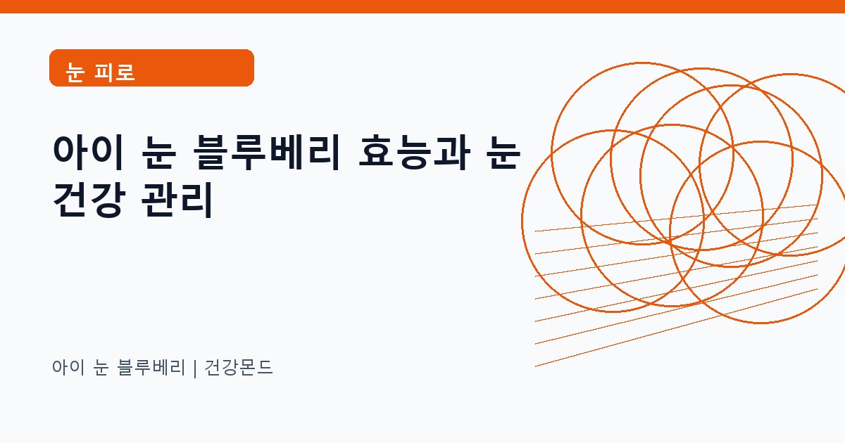 아이 눈 블루베리 눈 피로 정보 대표 이미지