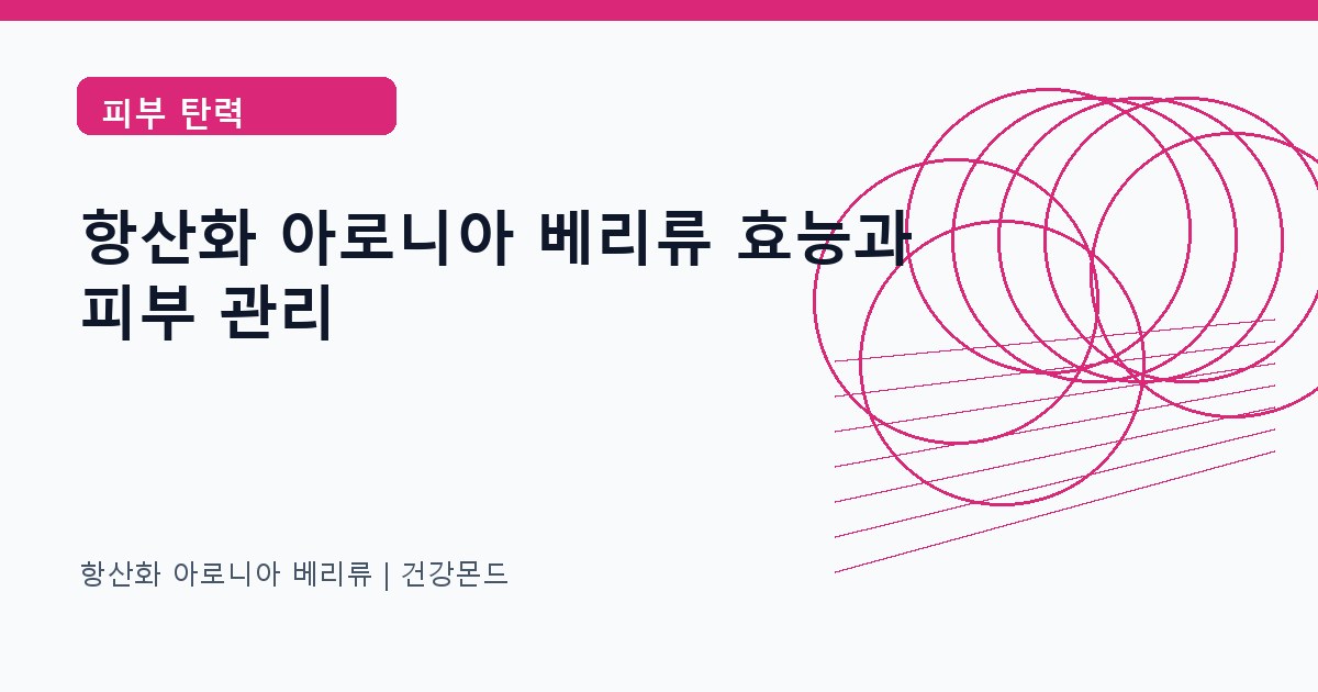 항산화 아로니아 베리류 피부 탄력 정보 대표 이미지